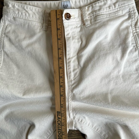 GAP High Rise Wide Leg Crop Ivory Raw Hem 6 Tall EUC - Picture 9 of 12